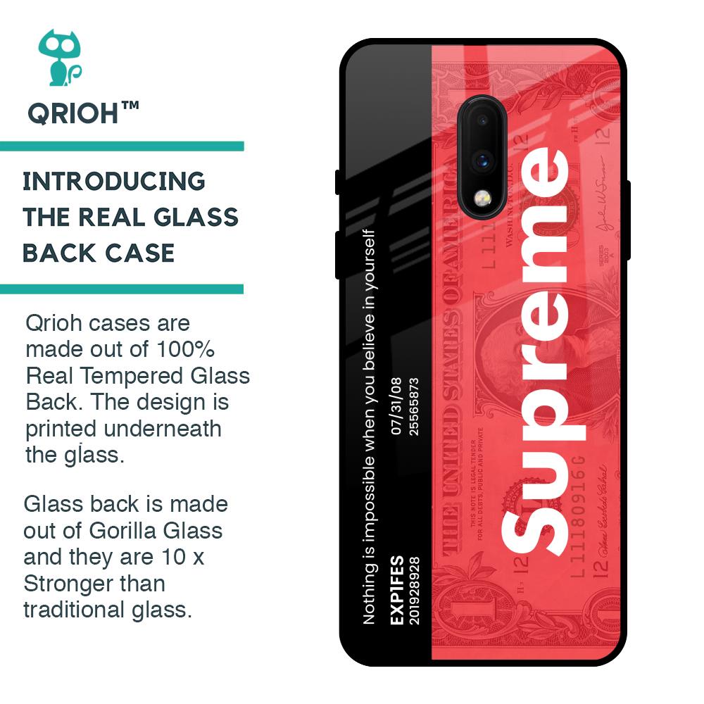 Supreme Ticket Glass Case for OnePlus 7