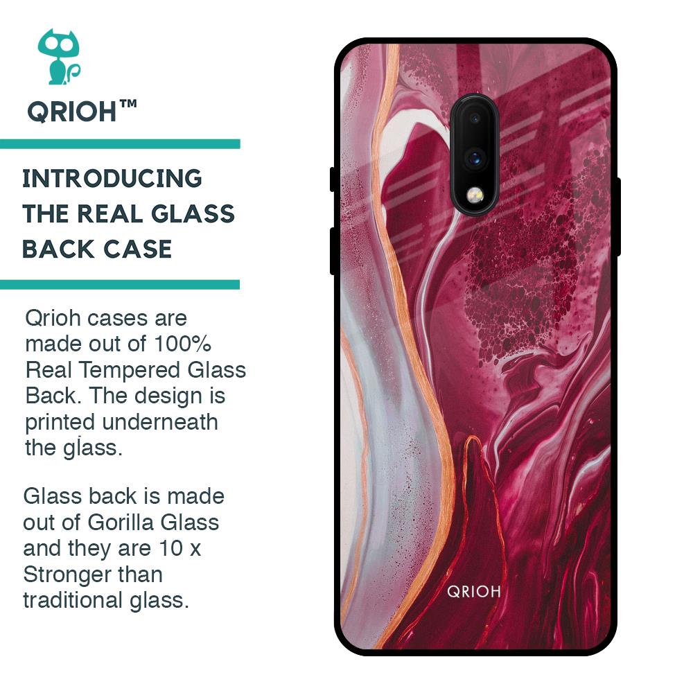 Crimson Ruby Glass Case for OnePlus 7