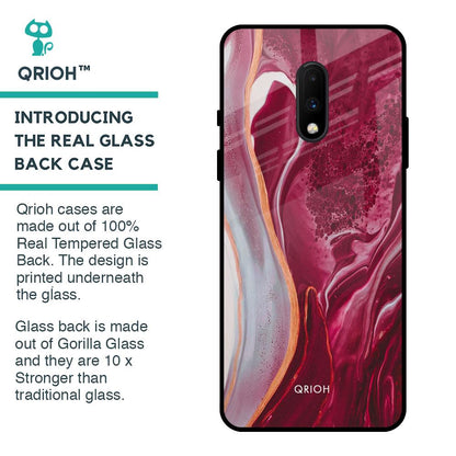Crimson Ruby Glass Case for OnePlus 7