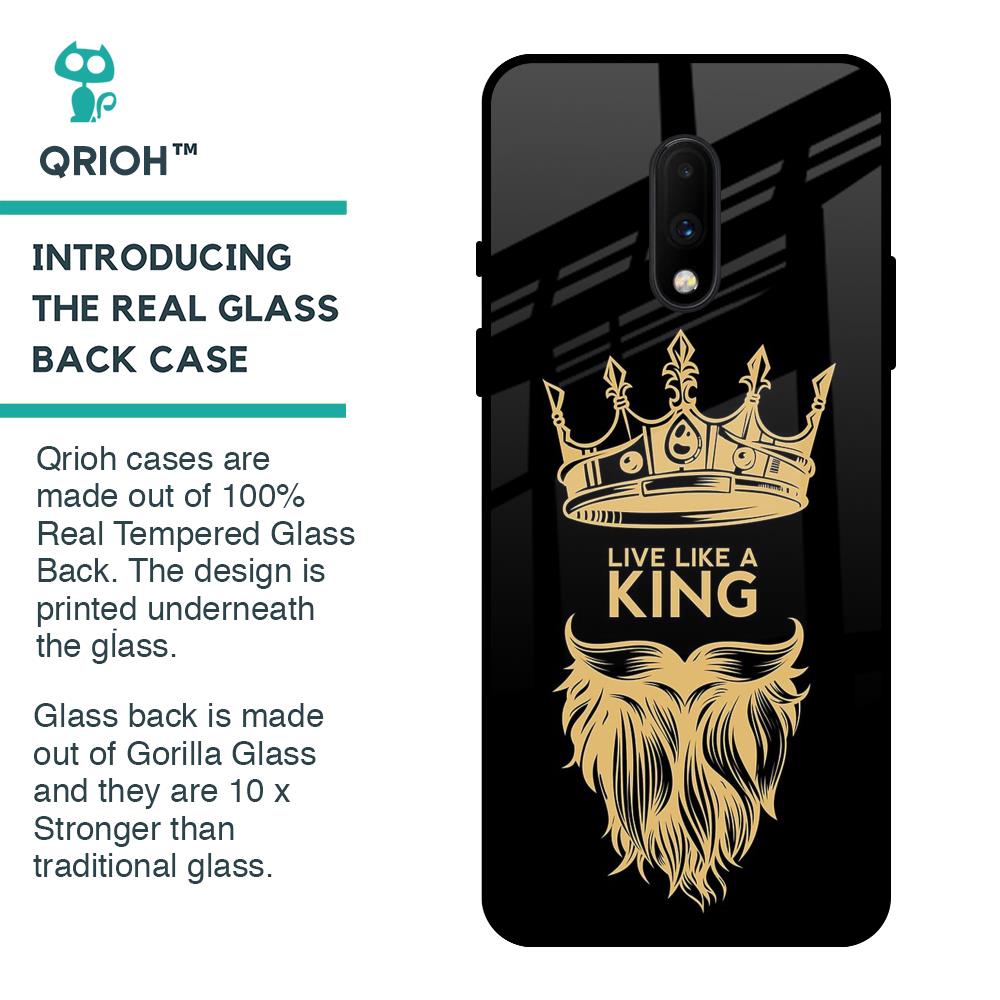 King Life Glass Case For OnePlus 7