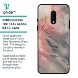 Pink And Grey Marble Glass Case For OnePlus 7