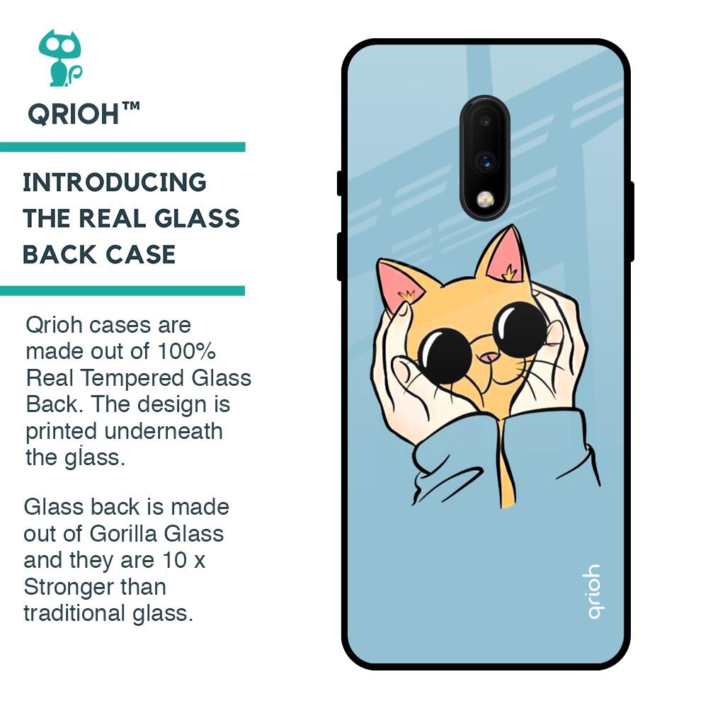 Adorable Cute Kitty Glass Case For OnePlus 7