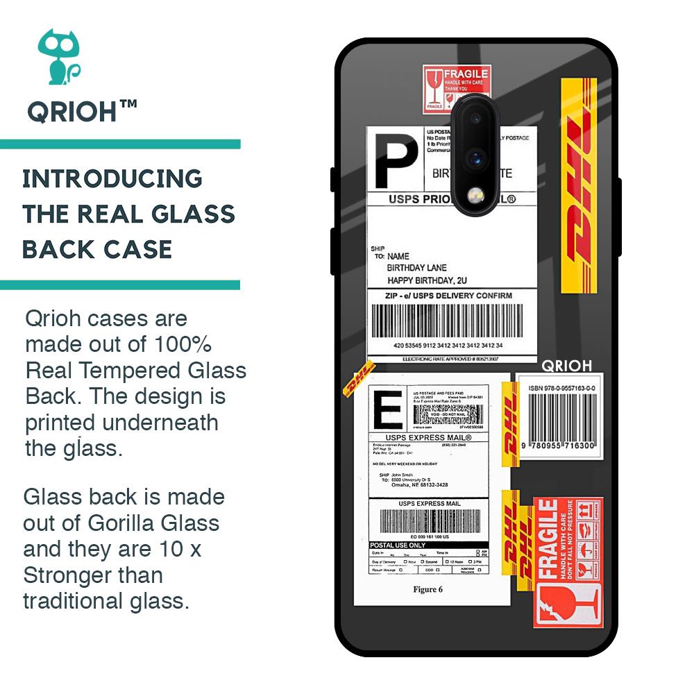 Cool Barcode Label Glass case For OnePlus 7