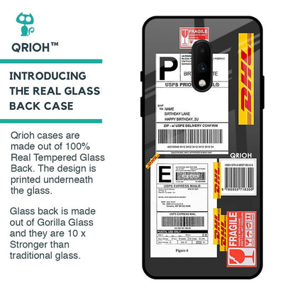 Cool Barcode Label Glass case For OnePlus 7