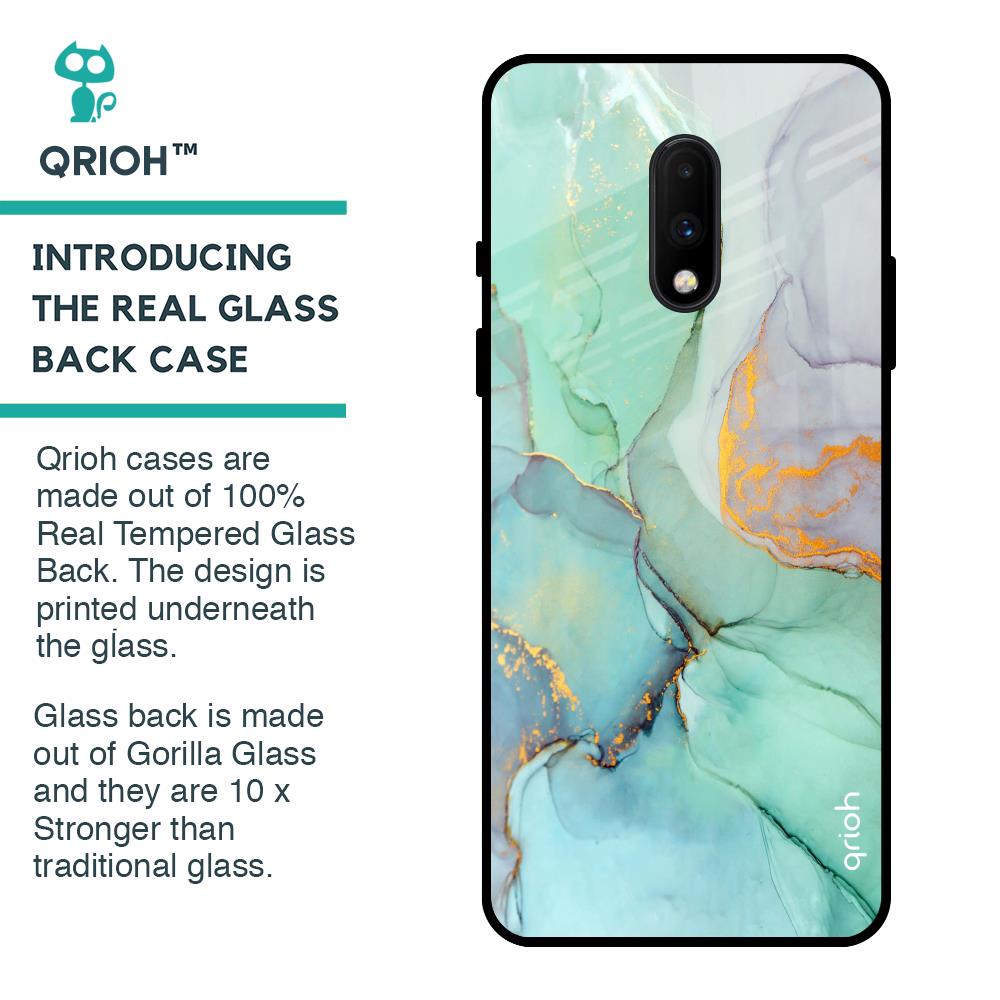 Green Marble Glass case for OnePlus 7