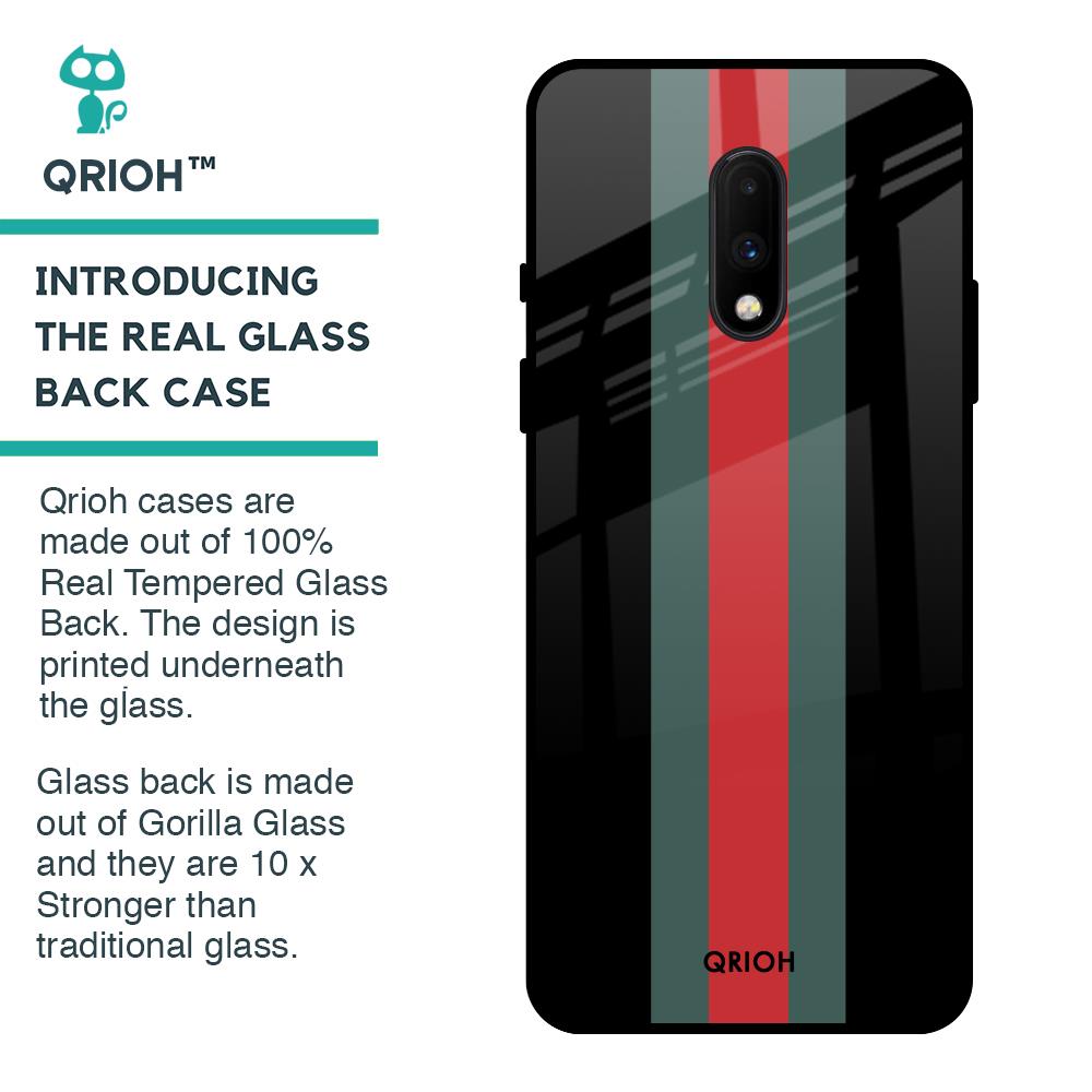 Vertical Stripes Glass Case for OnePlus 7