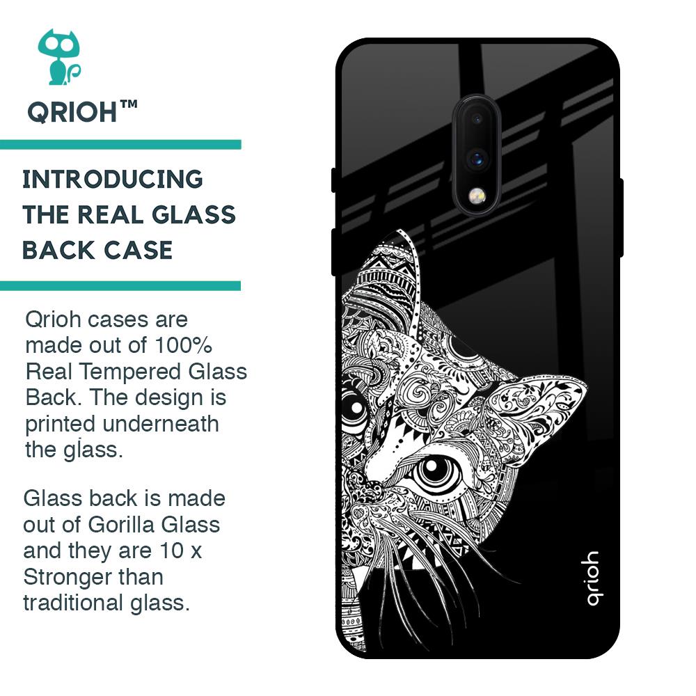 Kitten Mandala Glass Case for OnePlus 7