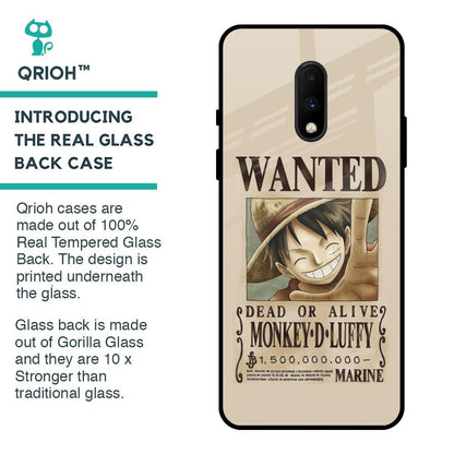 Luffy Wanted Glass Case for OnePlus 7
