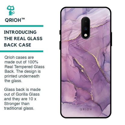 Purple Gold Marble Glass Case for OnePlus 7