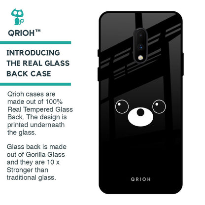 Cute Bear Glass Case for OnePlus 7