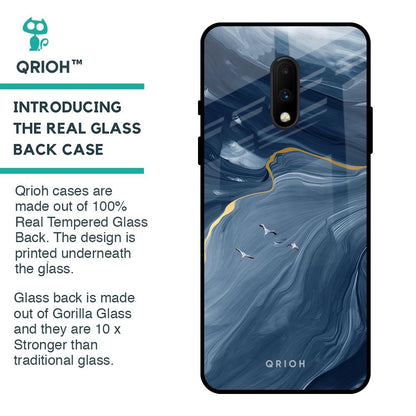 Deep Ocean Marble Glass Case for OnePlus 7