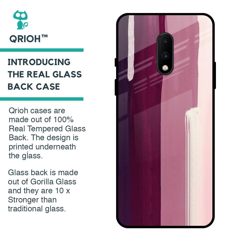 Brush Stroke Art Glass Case for OnePlus 7
