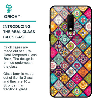 Multicolor Mandala Glass Case for OnePlus 7