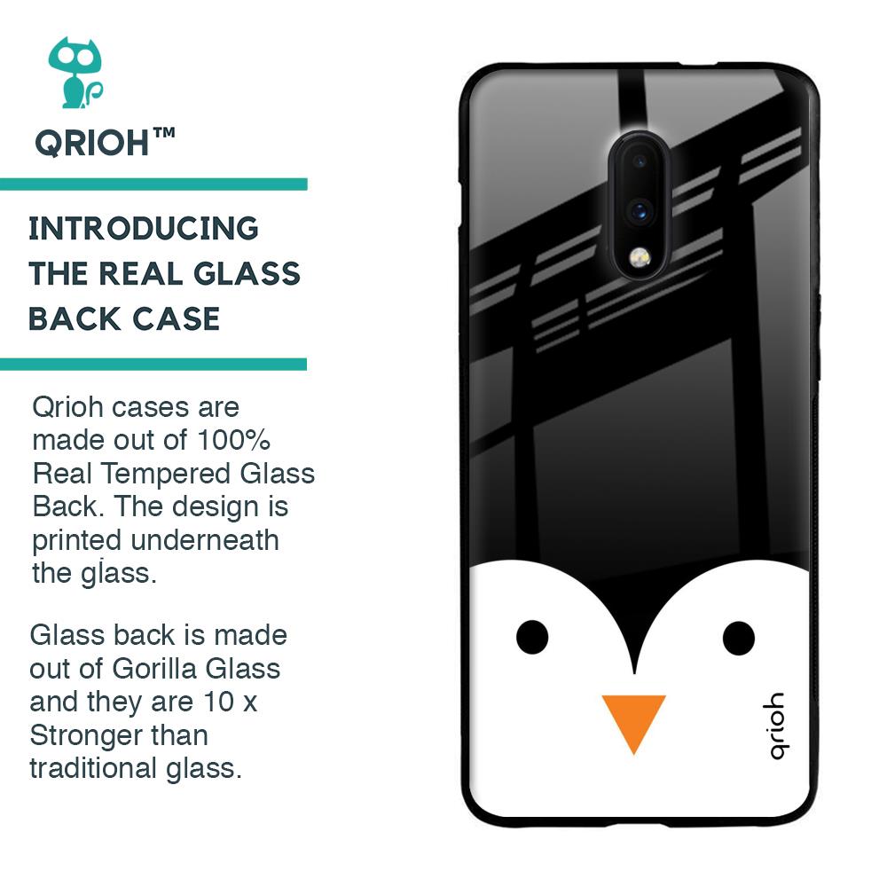Cute Penguin Glass Case for OnePlus 7