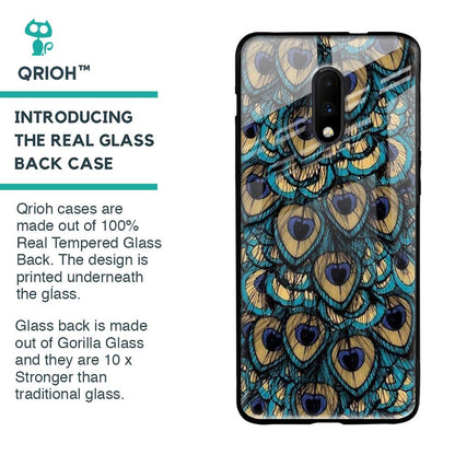 Peacock Feathers Glass case for OnePlus 7