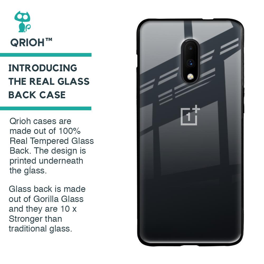 Stone Grey Glass Case For OnePlus 7