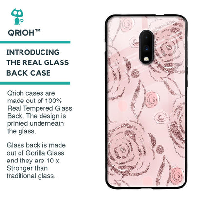 Shimmer Roses Glass case for OnePlus 7