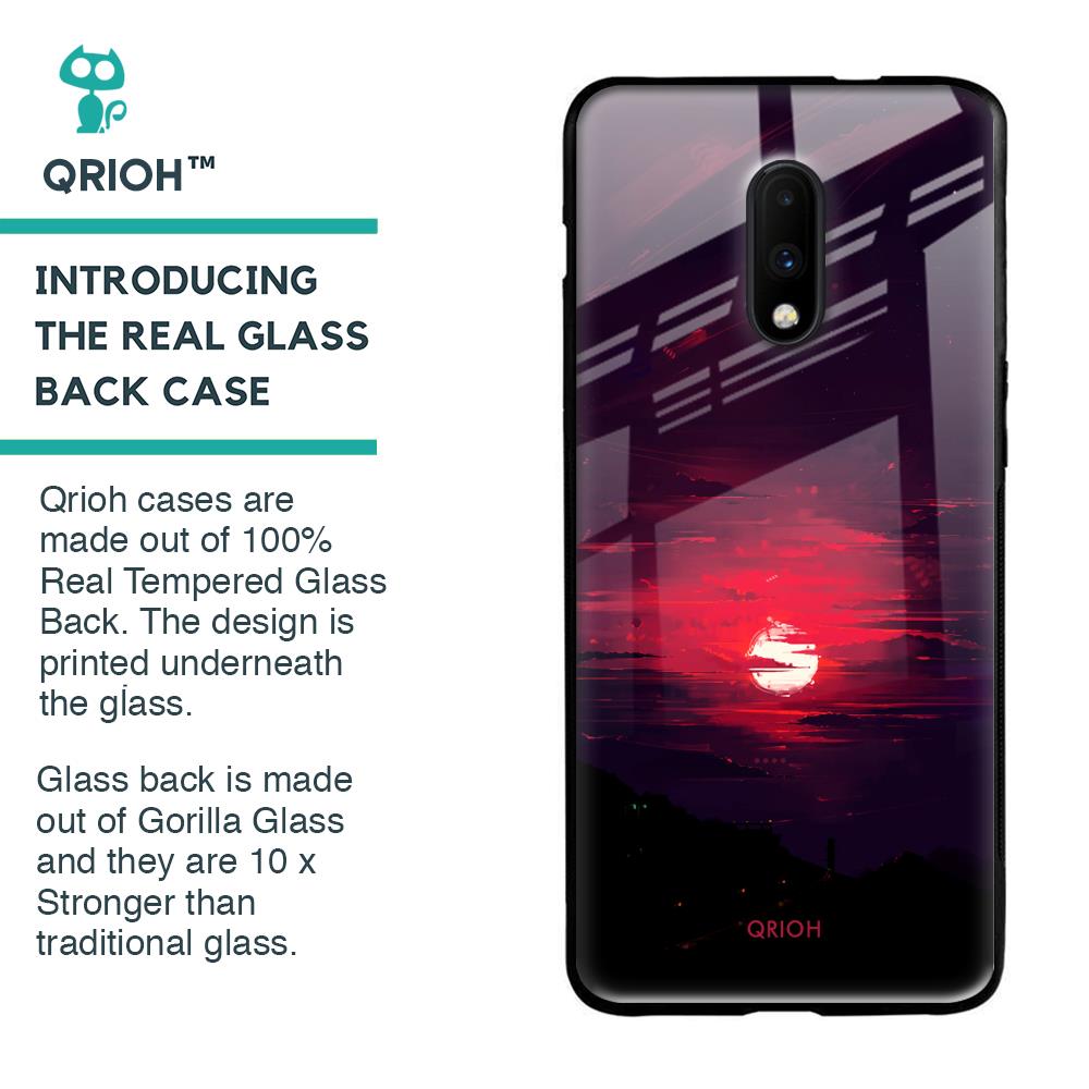Morning Red Sky Glass Case For OnePlus 7