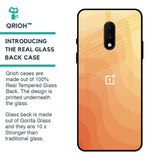 Orange Curve Pattern Glass Case for OnePlus 7