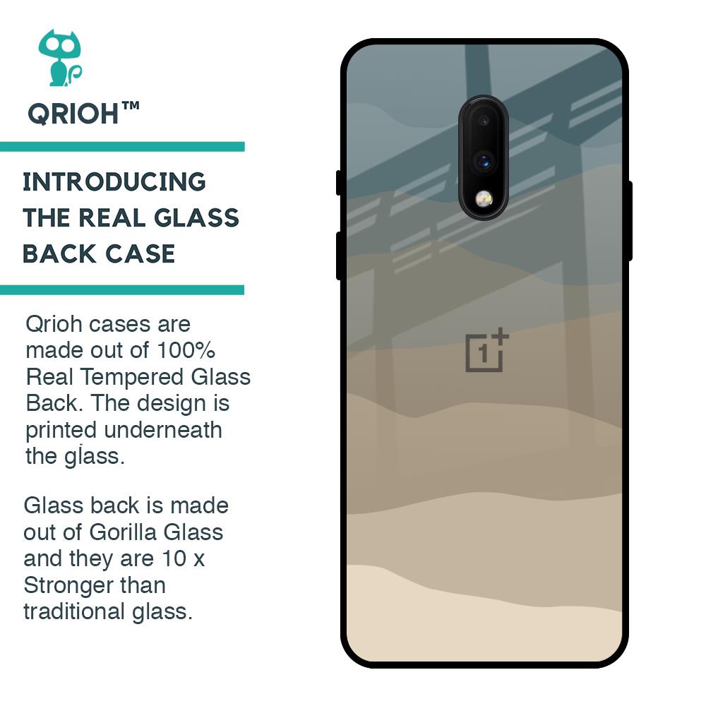 Abstract Mountain Pattern Glass Case for OnePlus 7