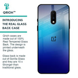 Blue Rhombus Pattern Glass Case for OnePlus 7