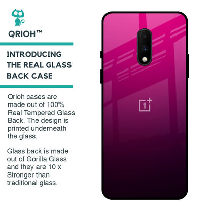 Purple Ombre Pattern Glass Case for OnePlus 7