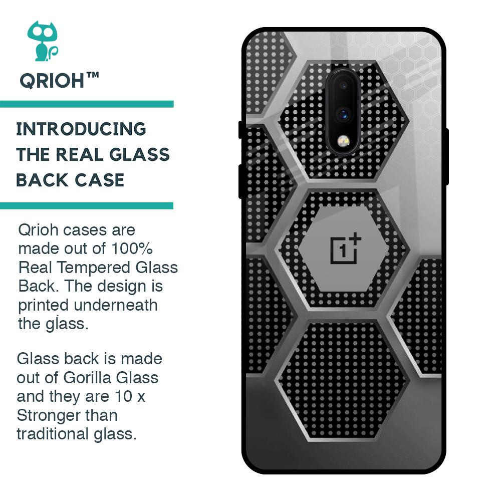 Hexagon Style Glass Case For OnePlus 7