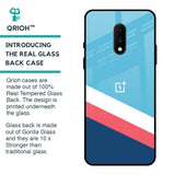 Pink & White Stripes Glass Case For OnePlus 7