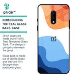 Wavy Color Pattern Glass Case for OnePlus 7