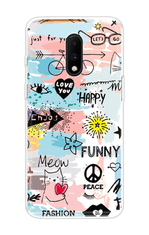 Happy Doodle OnePlus 7 Back Cover