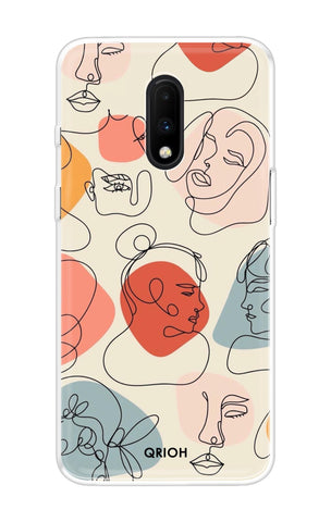 Abstract Faces OnePlus 7 Back Cover