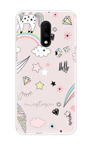 Unicorn Doodle OnePlus 7 Back Cover