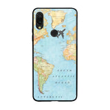 Travel Map Xiaomi Redmi Note 7S Glass Back Cover Online