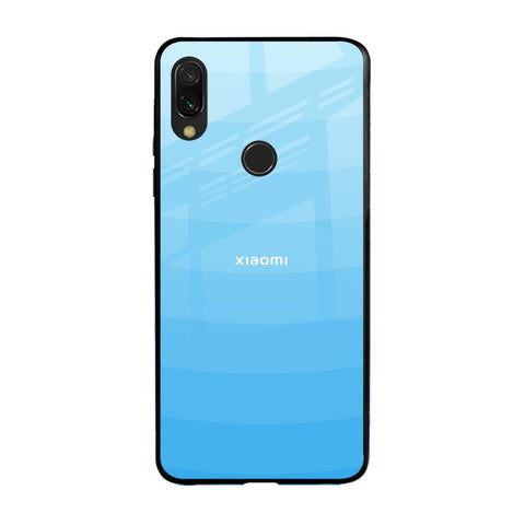 Wavy Blue Pattern Xiaomi Redmi Note 7S Glass Back Cover Online