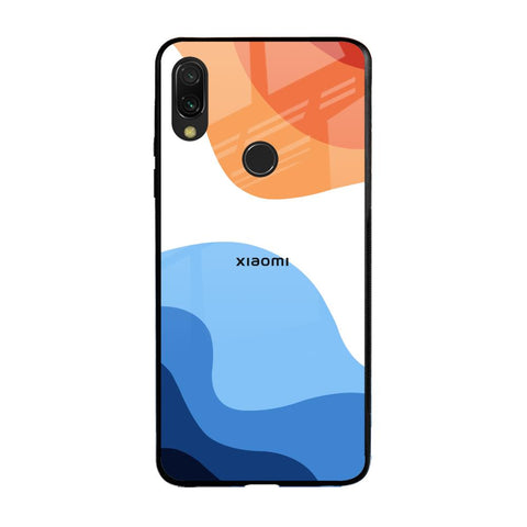 Wavy Color Pattern Xiaomi Redmi Note 7S Glass Back Cover Online