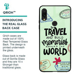 Travel Stamps Glass Case for Xiaomi Redmi Note 7S
