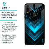 Vertical Blue Arrow Glass Case For Xiaomi Redmi Note 7S