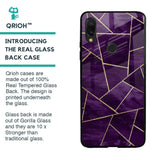 Geometric Purple Glass Case For Xiaomi Redmi Note 7S