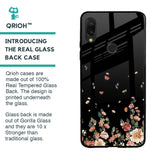 Floating Floral Print Glass Case for Xiaomi Redmi Note 7S