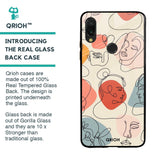 Abstract Faces Glass Case for Xiaomi Redmi Note 7S
