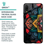Retro Gorgeous Flower Glass Case for Xiaomi Redmi Note 7S