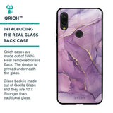 Purple Gold Marble Glass Case for Xiaomi Redmi Note 7S