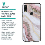 Pink & Gold Gllitter Marble Glass Case for Xiaomi Redmi Note 7S