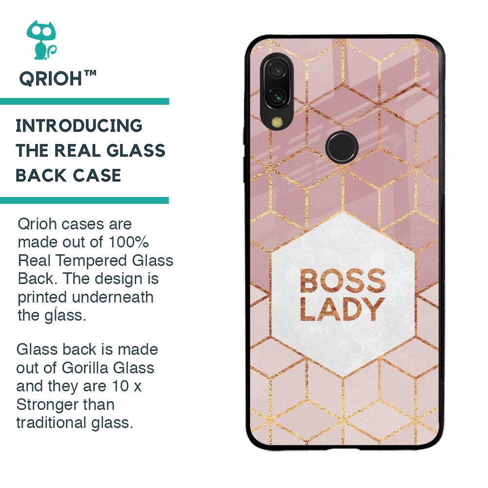 Boss Lady Glass Case for Xiaomi Redmi Note 7S