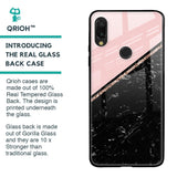 Marble Texture Pink Glass Case For Xiaomi Redmi Note 7S