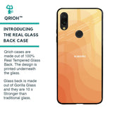 Orange Curve Pattern Glass Case for Xiaomi Redmi Note 7S
