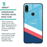 Pink & White Stripes Glass Case For Xiaomi Redmi Note 7S