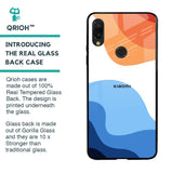 Wavy Color Pattern Glass Case for Xiaomi Redmi Note 7S