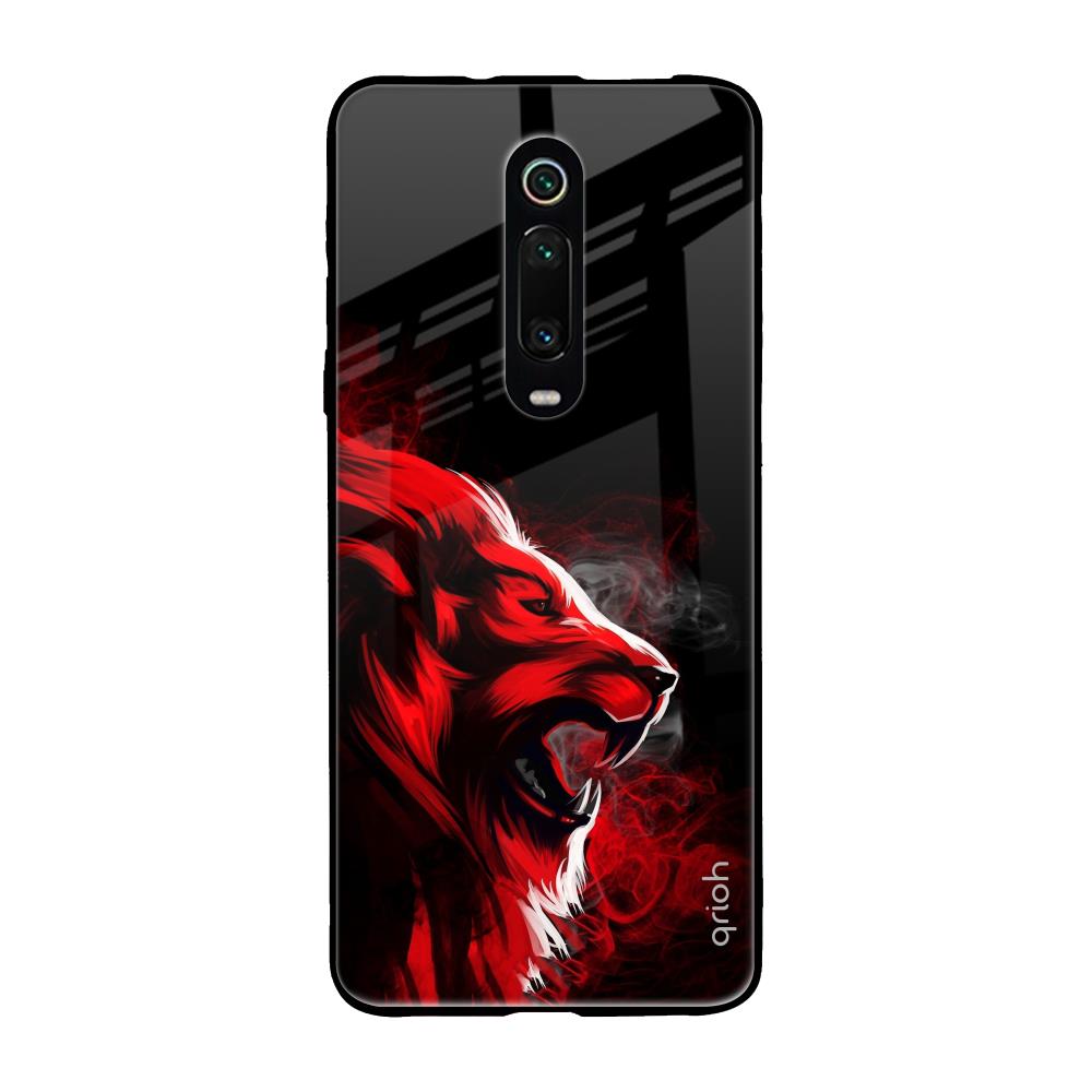 Red Angry Lion Xiaomi Redmi K20 Glass Back Cover Online