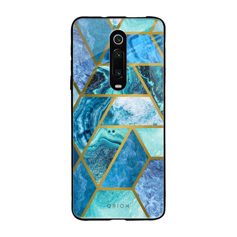 Turquoise Geometrical Marble Xiaomi Redmi K20 Glass Back Cover Online